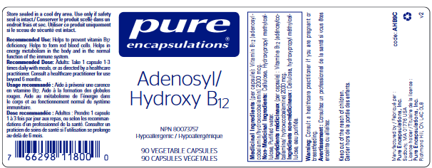 Adenosyl/Hydroxy B12 Capsules