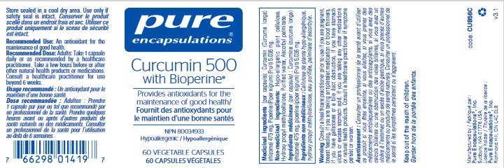 Curcumin 500 with Bioperine