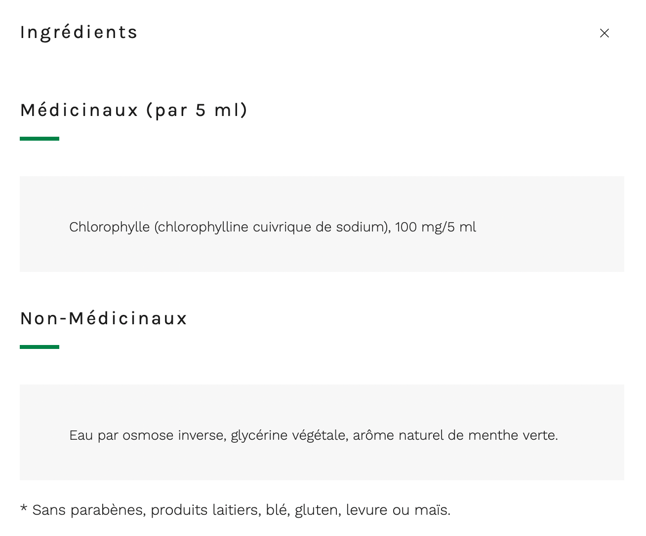 Chlorophylle 5X Liquide