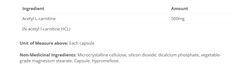 Acetyl L Carnitine (anciennement Carni-Sorb)