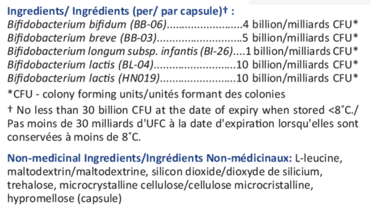 Bifido-PB30+ DF W/O FOS (Probiotiques à base de bifidus uniquement)