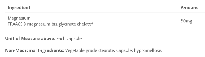 Magnesium Bis Glycinate - 80mg Full Chelate